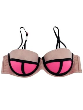 Victoria's Secret Color Block Bikini Top Women's Size 32B Shimmery 3-in-1 Top
